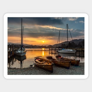 Sunset Over Windermere Sticker